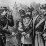 Surrender of Emperor Napoleon III to King Wilhelm of Prussia at Sedan on September 2, 1870