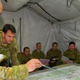 7th Brigade Major leads a war game during Exercise Carbon Diamond at Gallipoli Barracks.