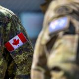 A Royal Canadian Air Force member and Australian Army member.