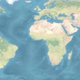 A geographical world map.