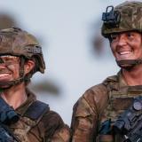 Two Australian Army Gunners during an exercise.