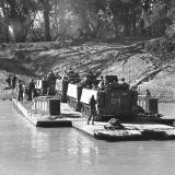 Carrying out a river crossing during Ex Drought Master in October 1980.