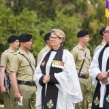 Australian Army chaplains prepare to bless the new 4th/19th Prince of Wales's Light Horse Regiment guidon.