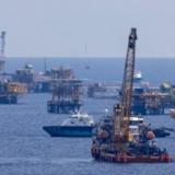 Oil rigs off the coast of Brunei Darussalam