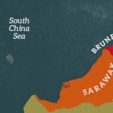 Map of the island of Borneo, 1962