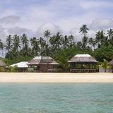 A scenic coastal village in Samoa.