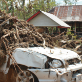 Wreckage from Cyclone Evan
