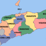 Map of Timor-Leste divided into districts