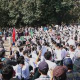 Protest against the military coup in Myanmar.