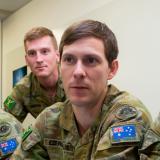 Australian Army soldiers take part in Cyberspace Operations Training at the Australian Defence Force Academy.