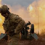 An Australian Army soldier fires the M777A2 155mm howitzer.