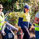 Australian Army Reserve soldiers clear debris to support a New South Wales State Emergency Service-led flood response.
