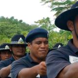 Nauru cadet police on training exercise