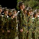 Australian Army recruits from Delta Company, 1st Recruit Training Battalion, conduct drill lessons.