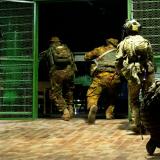 Australian Army and Papua New Guinea Defence Force soldiers conduct a clearance of the Wewak Airport during Exercise Wantok Warrior 24 in Wewak, Papua New Guinea.