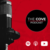 Feature image with Cove Podcast logo with microphone