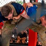2 men in a grappling competition