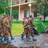 Headquarters Forces Command Chief of Staff Brigadier Nathan Juchniewicz hosts members from the Bangladesh National Defence College at Victoria Barracks, Sydney.