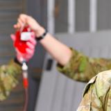 Medics, nurses and doctors carried out blood training during a scenario as part of Exercise Surging Forward.