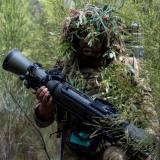 A camouflaged soldier