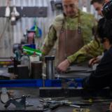 Australian Army soldiers make Australian Coastwatcher Knives as part of Project Coastwatcher at Tharwa Valley Forge in NSW.