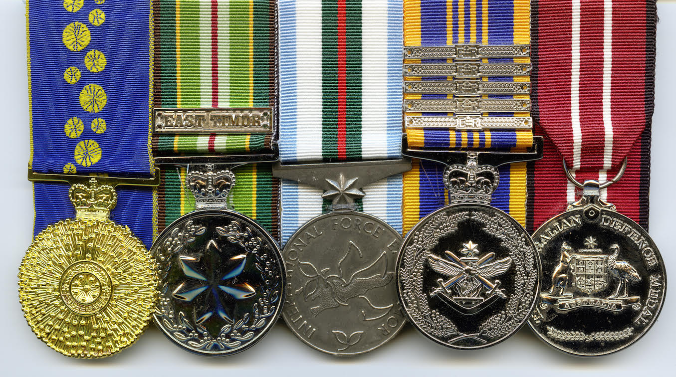 WO1 Colin Watego OAM's medals.