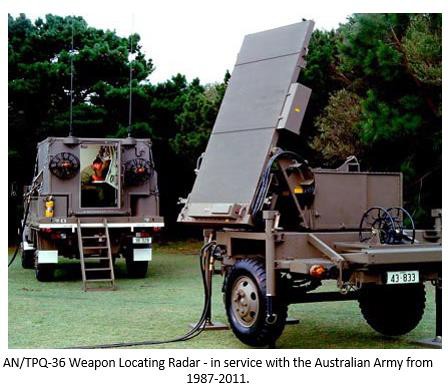 AN/TPQ-36 Weapon Locating Radar - in service with the Australian Army from 1987-2011.