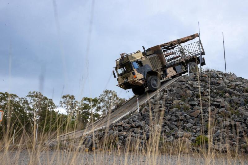 The MASCAS evacuation system undergoing load stability testing.