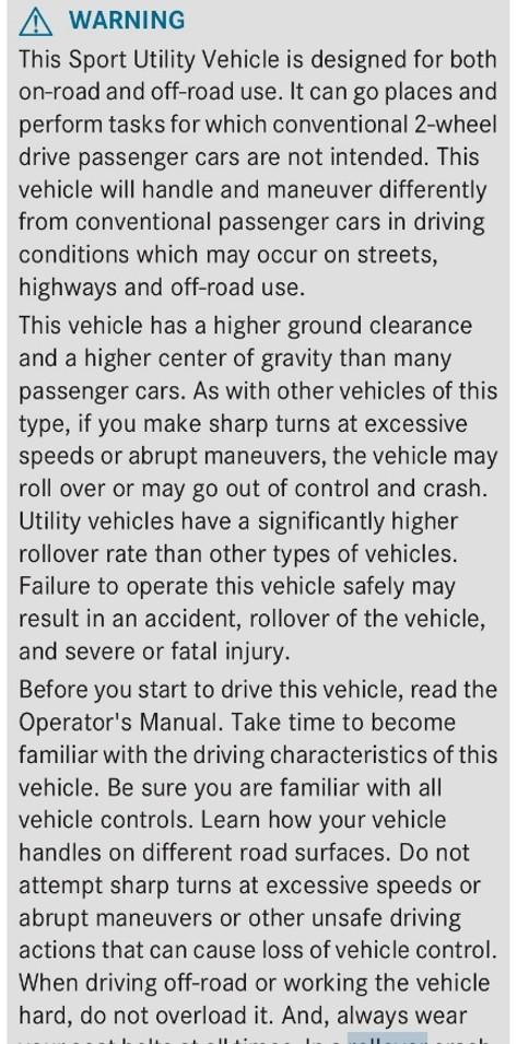 Civilian G-Wagon 2011 User Manual